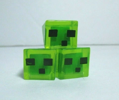 Minecraft Mini-Figures Obsidian Series 4 1" Slime Cubes Trio Figure Mojang Cover