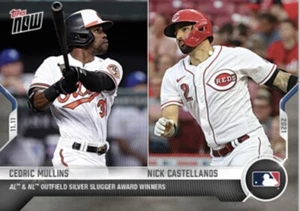 2021 TOPPS NOW SILVER SLUGGER WINNER CARD CEDRIC MULLINS NICK CASTELLANOS #OS-33 - Picture 1 of 1