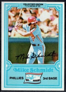 1981 Drakes Big Hitters Baseball Card #7 Mike Schmidt HOF Phillies EX-MT+ *cc