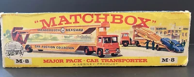 Matchbox Lesney /M-8 Car Transporter Major Pack Repro Empty Box style E* - Image 1 of 2