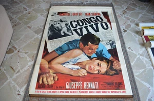 Manifesto Original Congo Vivo 61 Giuseppe Baez Ferzetti Seberg - Afbeelding 1 van 3