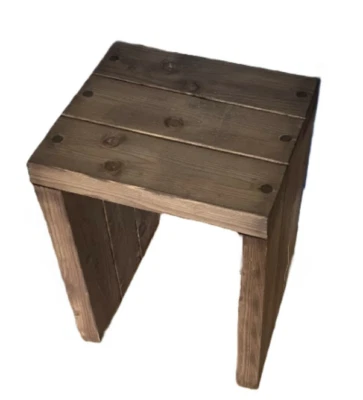 Rustic Side Table/ Living Room End Table Bedside Table Chunky Solid Wood - Image 1 of 4
