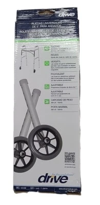 NUEVO Drive Medical 5" Universal Walker Ruedas Ajustables 350 LB Capacidad Foto 1 de 4