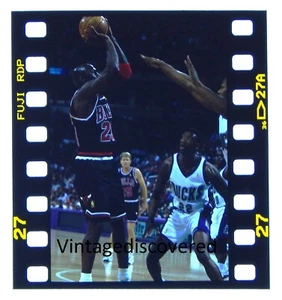 Foto Michael Jordan 1996 Original Vintage 35mm Transparencia MJ GOAT Su Airness - Imagen 1 de 1