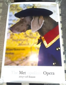 WILLIAM WEGMAN 'La Fille du Régiment' 2007 SIGNED #45/100 MET Opera Poster Excel - Picture 1 of 14