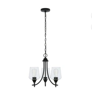 Hampton Bay Pavlen 3-Light Bronze Chandelier 18”Dx16.7”H 1005 936 233 - Picture 1 of 8