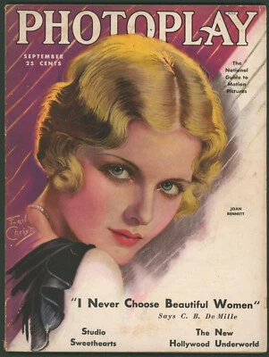 Photoplay September 1930 Joan Bennett~Barbara Stanwyck~Gary Cooper~Greta Garbo - Image 1 of 4