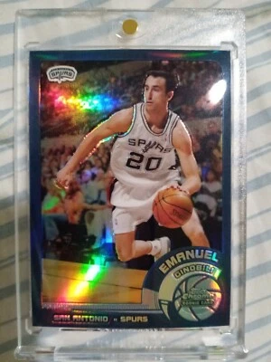 2002-03 Topps Chrome MANU EMANUEL GINOBILI #124 Rookie RC Refractor Spurs HOF - Image 1 of 2