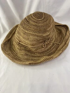 Helen Kaminski gewebter 100 % Raffia Schlapphut Damen handgefertigt in Madagaskar - Bild 1 von 9