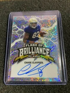 2020 Flash foglia Flash of Brilliance Chase Claypool #FB-CC1 RC AUTO Notre Dame - Foto 1 di 2