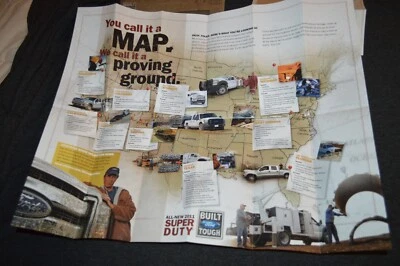 2011 SUPER DUTY MIKE ROWE ОРИГИНАЛЬНЫЙ FORD MAILER СКЛАДНОЙ ПЛАКАТ БРОШЮРА F250 F350 - Изображение 1 из 4