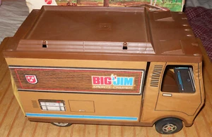 Mattel Big Jim Sports Camper Van big brown Vehicle Vintage 1971 as is rough box - Picture 1 of 18