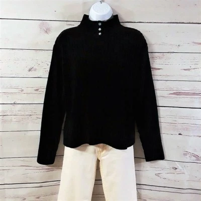 ¡Usado! Suéter acanalado Spiegel para mujer, negro, talla S Foto 1 de 4