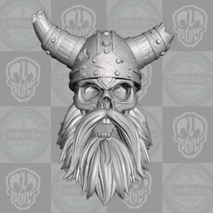 Calavera vikinga no muerta cabeza personalizada para legiones míticas y más figuras 1:12 y 1:18 - Imagen 1 de 1