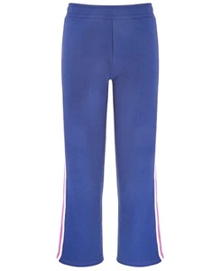 ID Ideology Colorblocked Fleece Sweatpants Big Girls S 7/8 Tartan Blue Pull On - Picture 1 of 17