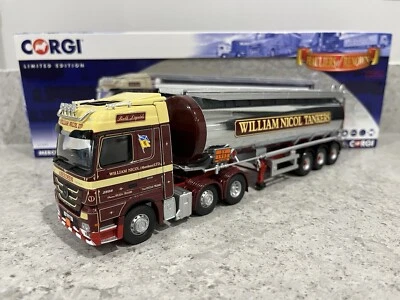 Corgi - Mercedes Benz w/Tri-Axle Tanker - W.Nicol - CC13828 - 1:50 - Mint/New - Image 1 of 4