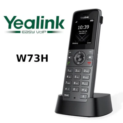 Yealink W73H IP DECT Addtl Cordless Expansion Handset for W60B W70B W80B W90B - Image 1 of 4