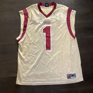 FSU FLORIDA STATE SEMINOLES Team Nike Gold Basketball Jersey #1 "Noles" Size XL - Picture 1 of 7