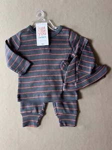 3 Mos. Boys’ THREE Piece Outfit Set (Long Sleeve Top, Pants & Cap) New With Tags - Picture 1 of 6