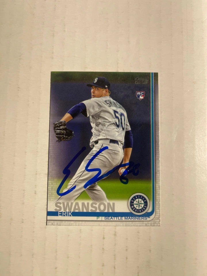 Seattle Mariners ERIK SWANSON Signed 2019 Topps Card - Image 1 of 1