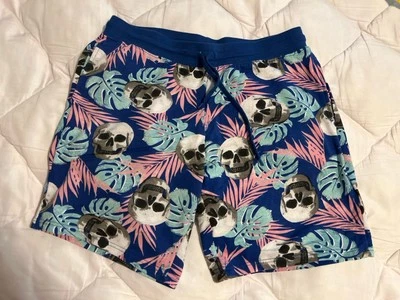 Pantalones Cortos de Salón Medianos para Hombres NoBo No Boundaries Calavera Palmeras Coloridos Foto 1 de 4