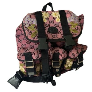 Gucci Pink Embroidered Backpack - Picture 1 of 3