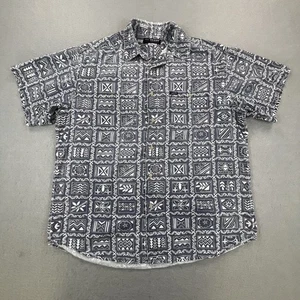 Vintage Guess Shirt Mens Medium Hawaiian Aloha Button Up USA 90s - Picture 1 of 11