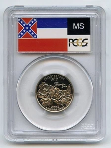 2002 S 25C Clad Mississippi Quarter PCGS PR70DCAM - Picture 1 of 2