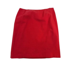 Falda forrada Herve Benard de Bernard Holtzman mezcla de lana roja talla 16 - Imagen 1 de 7