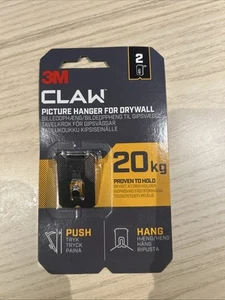 3M Claw- 20 Kg, Drywall Plasterboard Picture Hangers, Mirrors, Frames - Picture 1 of 1