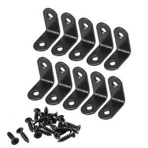 10pcs Corner Brace Angle Bracket Fastener L Shape 30mmx30mmx16mm with Screws - Picture 1 of 5