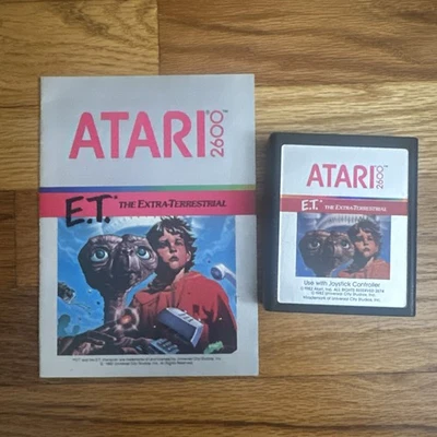 Atari 2600, E.T. The Extra-Terrestrial, cartridge & manual - Image 1 of 3