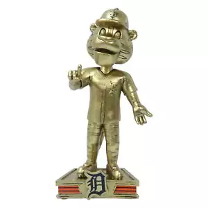 Paws Detroit Tigers Gold Mascot Bobblehead MLB Baseball - Picture 1 of 1