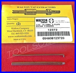  3/8" 2 Flute Tap Extractor Walton 12372 Replacement Fingers LOT OF 2 - Picture 1 of 4