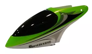 Helicóptero modelo de radiocontrol Spirit verde y blanco dosel (helicóptero Walkera S#10) - Imagen 1 de 11