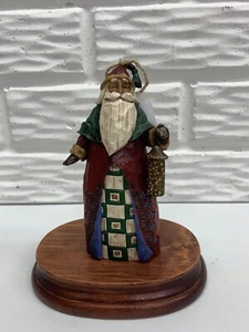 2002 Jim Shore 5-1/2” Santa with Primitive Lantern Ornament Figurine with Tags - Picture 1 of 10