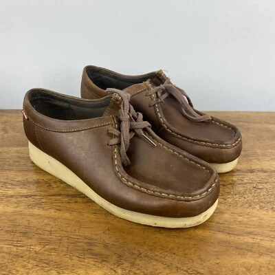 Clarks Wallabee Women’s brown Leather Oxfords Shoes Size 7.5 M eu38 Low Chukka - Image 1 of 4