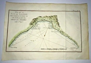 SULAWESI CELEBES ISLANDS BONTHAIN BAY 1780 JAMES COOK ANTIQUE ENGRAVED MAP - Picture 1 of 6