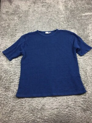 Top Cherokee Ramie Acrílico Mujer Talla 2X 22W/24W Azul Manga Corta Botón Foto 1 de 4