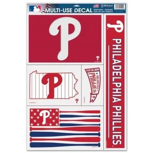 Philadelphia Phillies 11x17 Multi Use Ultra Decal Set [NEW] Sticker Emblem Truck - Picture 1 of 1