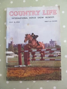 VINTAGE COUNTRY LIFE MAGAZINE INTERNATIONAL HORSE SHOW NUMBER JULY 31, 1958 - Picture 1 of 7