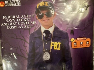 Child FBI Costume: Jacket And Hat Only New In Package ￼ - Picture 1 of 3