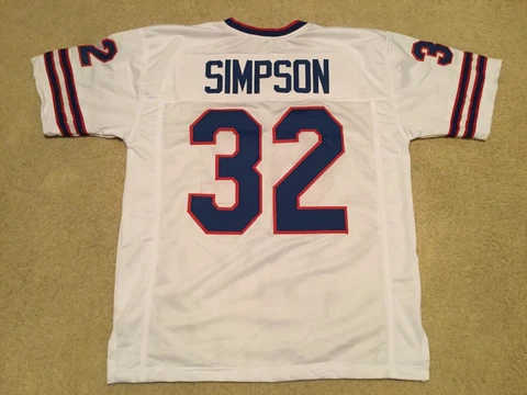 UNSIGNED CUSTOM Sewn Stitched O.J.  Simpson White Jersey - M, L, XL, 2XL, 3XL Cover