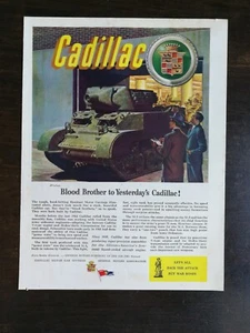 Vintage 1944 Cadillac WWII Howitzer Tank Full Page Original Ad 524 - Picture 1 of 1