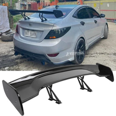For Hyundai Accent Sedan Adjustable 57" Rear Spoiler GT Style Racing Trunk Wing - Image 1 of 4