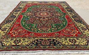 Fine Quality Hand Knotted Veg Dyed Maranous Afghan Wool Area Rug 6 x 5 Ft