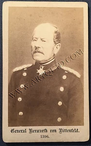 Carte de Visite GENERALFELDMARSCHALL EBERHARD VON BITTENFELD Preussen, 1878 CDV - Picture 1 of 2