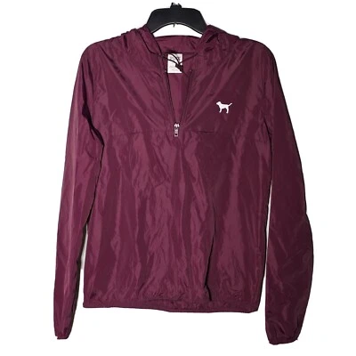 Victoria Secret 粉色勃艮第标志长袖轻便风衣 XS 码 — 第 1/4 张图片