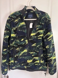 NWT American Eagle Men's Sherpa Fleece Full Zip Camo Jacket - Size Medium - Picture 1 of 5