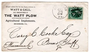 Richmond VA Fancy CCL Watt & Call Plow & Agricultural Implements Advertising - Picture 1 of 2